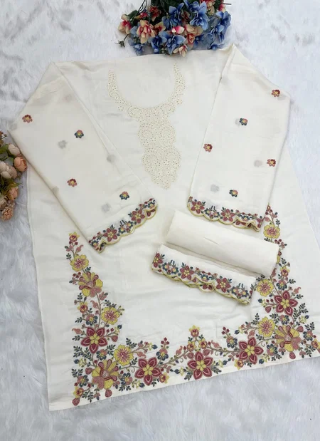 Sitarah Dno.910 A To D Pv Cotton With Embroidery Sequence Work Kurti With Bottom Bulk Orders In India
